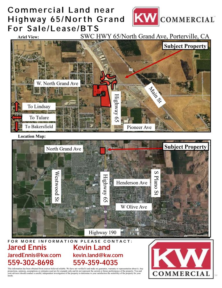 SWC West North Grand Avenue, Porterville, CA, For Lease, Image-1