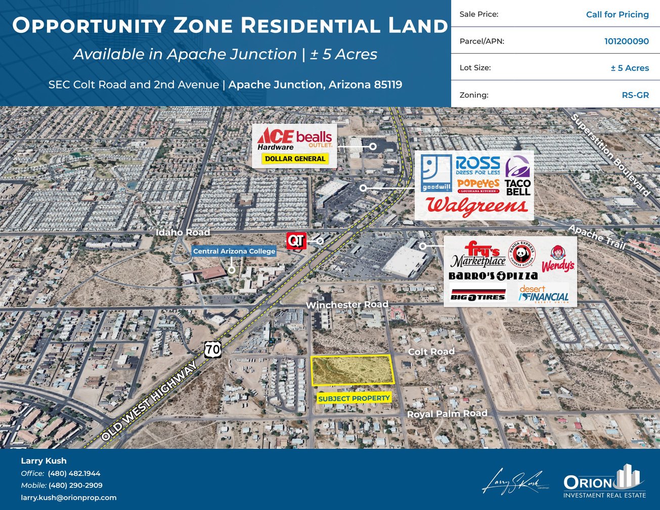SEC Colt Road & East 2nd Avenue Land/Development