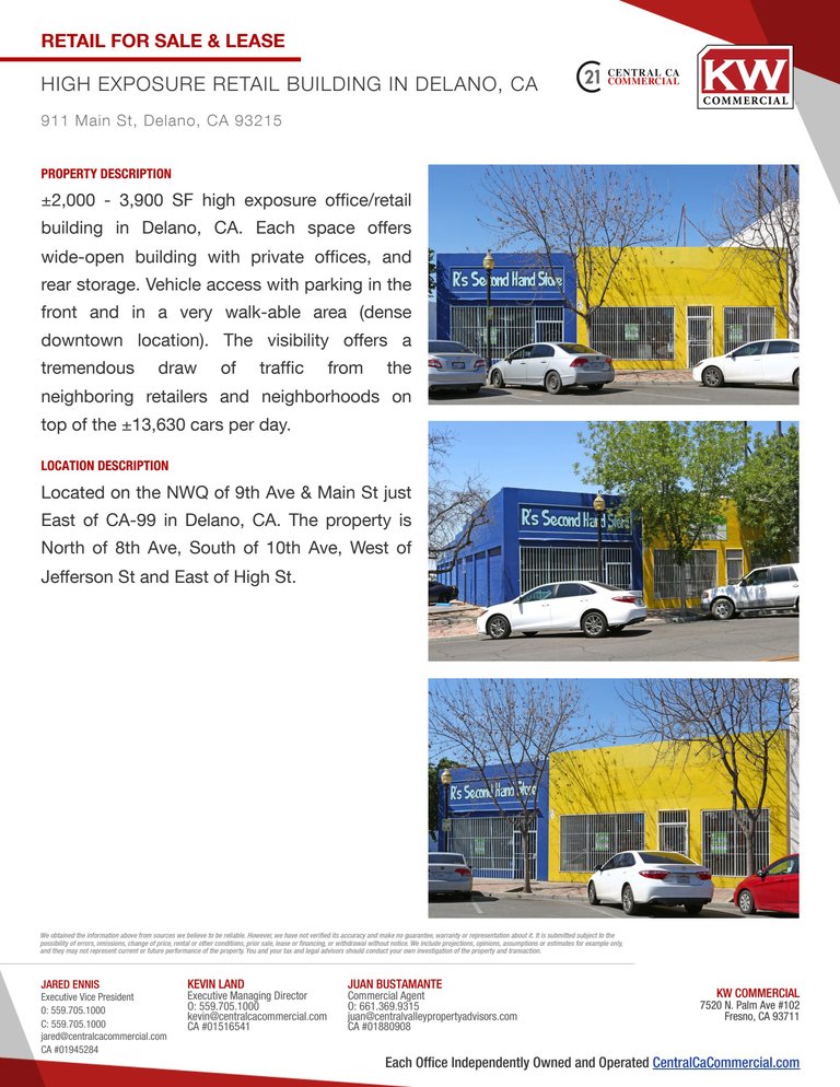 911 Main Street, Delano, CA, For Lease, Image-2