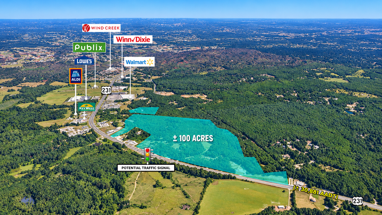 100 ACRES Hwy, 231, Wetumpka, AL, For Sale, Image-1