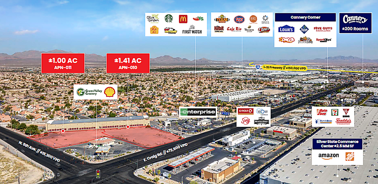 NEC E. Craig Road & N. 5th Street, North Las Vegas, NV, For Sale, Image-1